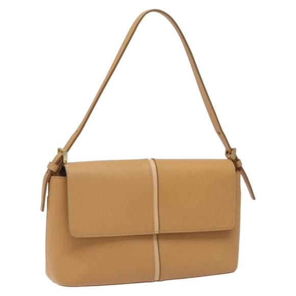 BURBERRY Handbags - BURBERRY Shoulder Bag Leather Beige Gold Auth ep8012